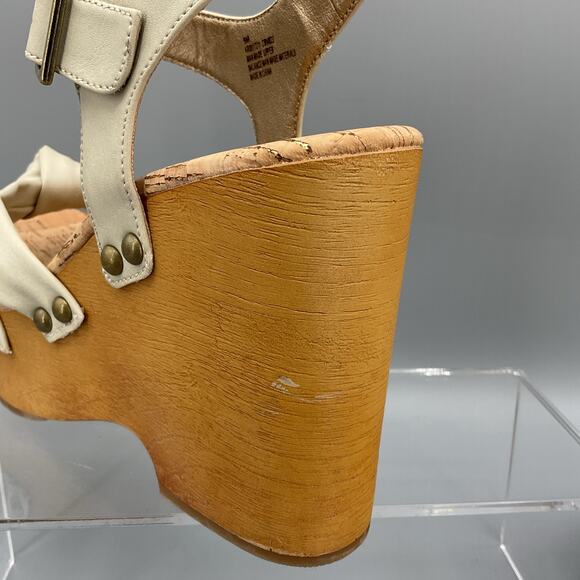 NEW Korks Women’s Dawson Platform Wedge Sandals Beige Size 9M - Picture 7 of 11